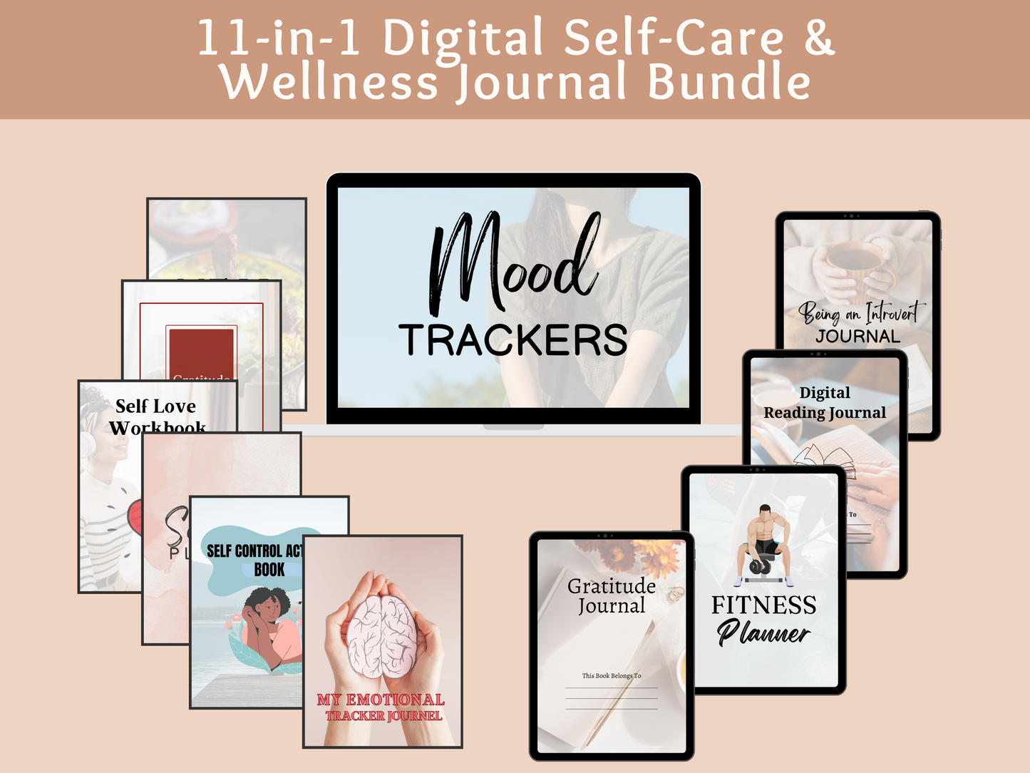 11-in-1 Self-Care & Mental Wellness Digital Bundle
